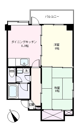 K0169R　第五中央マンションの間取り