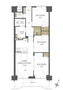 【間取り】朝日プラザ大橋南 
