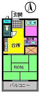 【間取り】 | コーポサンテ