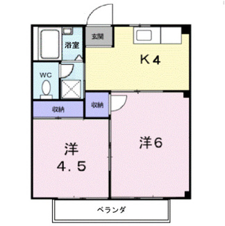 【間取り】 | シティハイツ羽原Ｂ