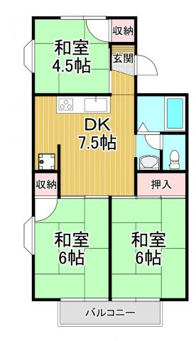 【間取り】 | ディアコート小金台C棟