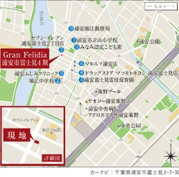 【地図】GRANFELIDIA浦安市富士見4期