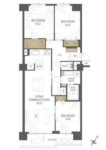 【間取り】京成サンコーポ稲毛壱号棟 
