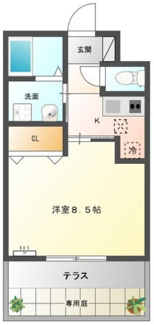 【間取り】 | セレーヌ泉Ｂ