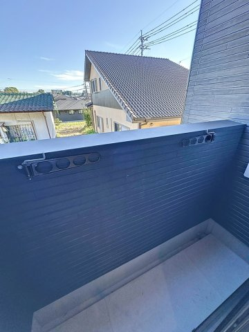 合志市須屋のアパートのバルコニー