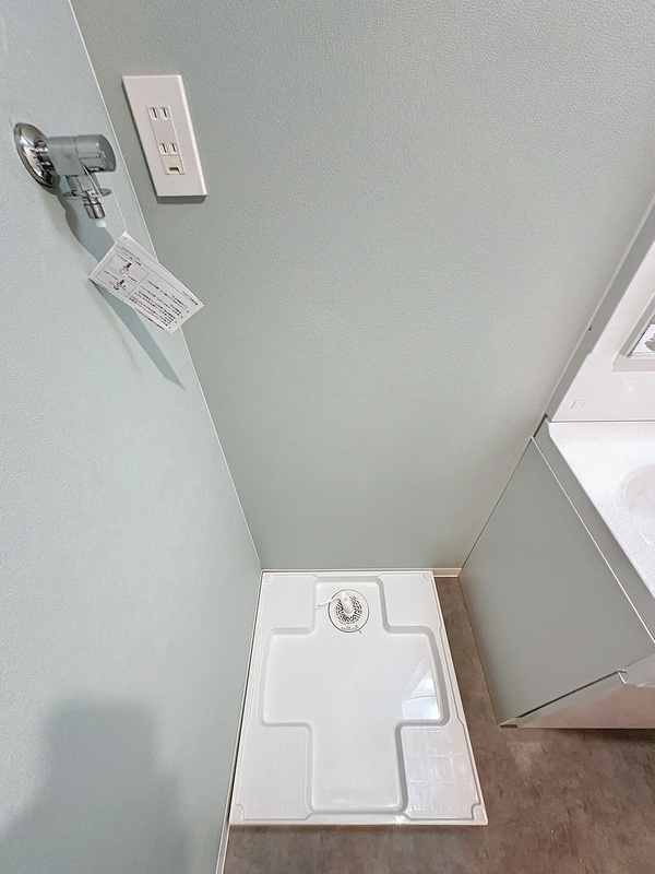 合志市須屋のアパートの洗面所