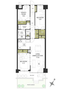 【間取り】ライオンズマンション上福岡第３ 