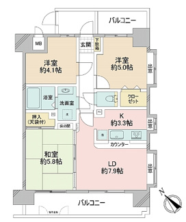 【間取り】 | グランエスト蕨２階