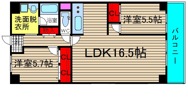 進和難波ハイライフの間取り