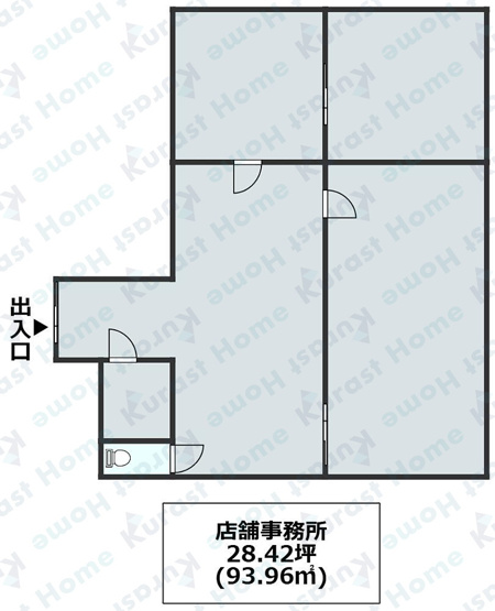 【間取り】 | ONビル2階 事務所・店舗
