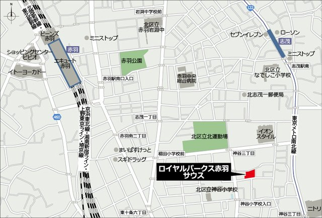 ロイヤルパークス赤羽サウスの地図