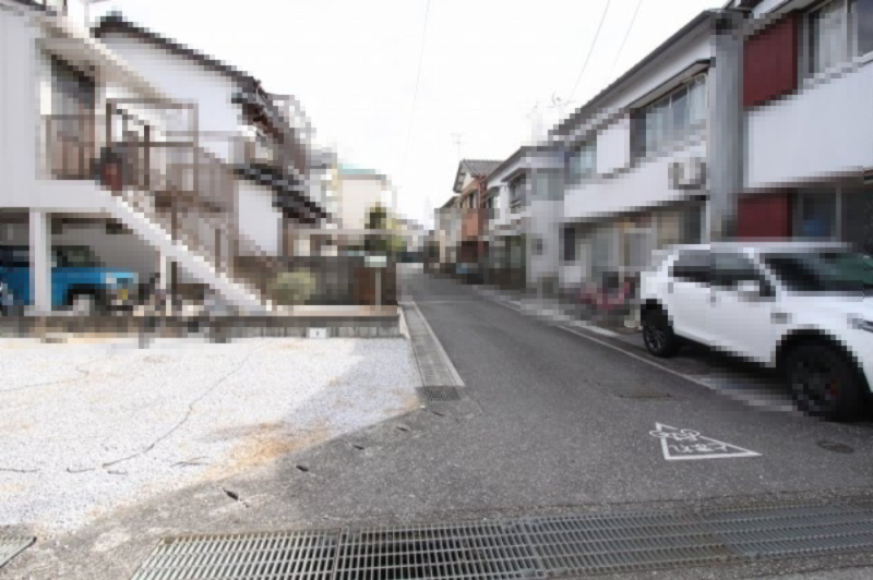 薊野西町１丁目　建築条件なし　売土地の前面道路含む現地写真