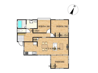 【間取り】 | 小路口本町 3LDK 平屋