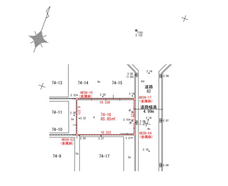 【土地図】 | 浜中町１丁目売土地 | 日当たり・通風良好です。
