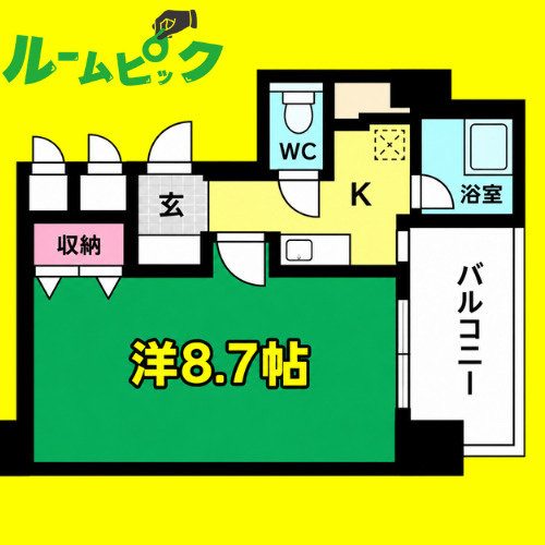 ベル花の木　名古屋市賃貸　仲介手数料無料の間取り