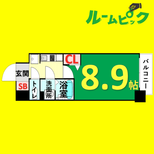 ファスティーナ志賀本通　名古屋市賃貸　仲介手数料無料の間取り