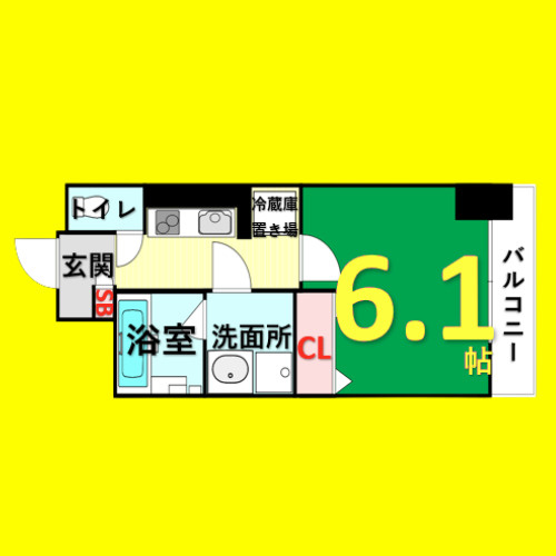 シェリール東桜　名古屋市賃貸　仲介手数料無料の間取り