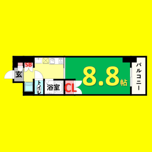 HF久屋大通レジデンス　名古屋市賃貸　仲介手数料無料の間取り