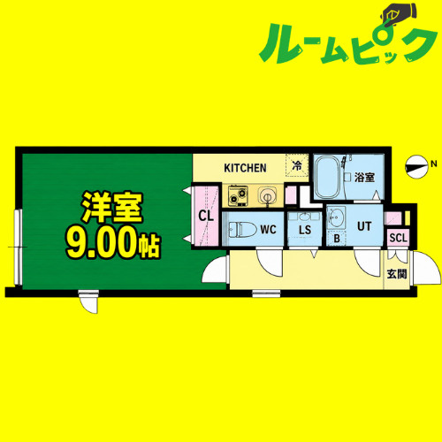 Branche浄心　名古屋市賃貸　仲介手数料無料の間取り