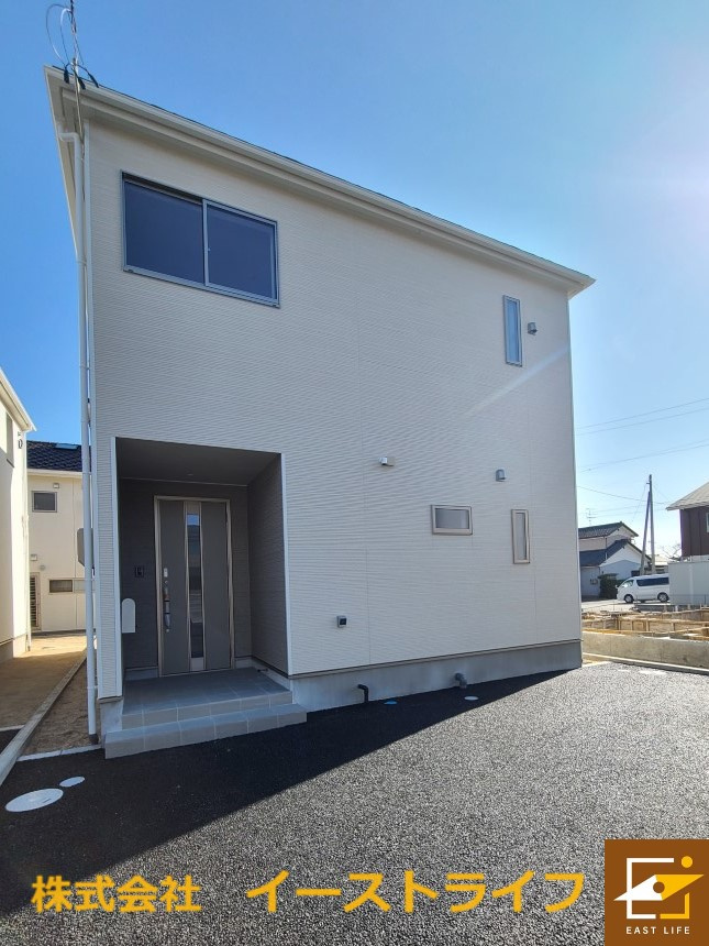 【新築戸建】　いわき市四倉町第15の外観|2号棟外観写真　完成しました！随時ご案内いたします。お気軽にお問い合わせください。