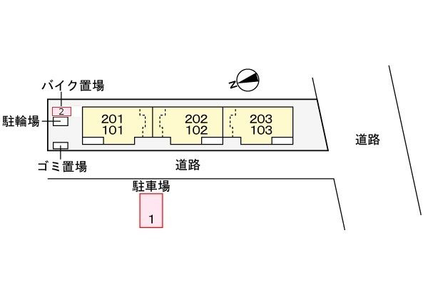 ソレイユ　関野の駐車場