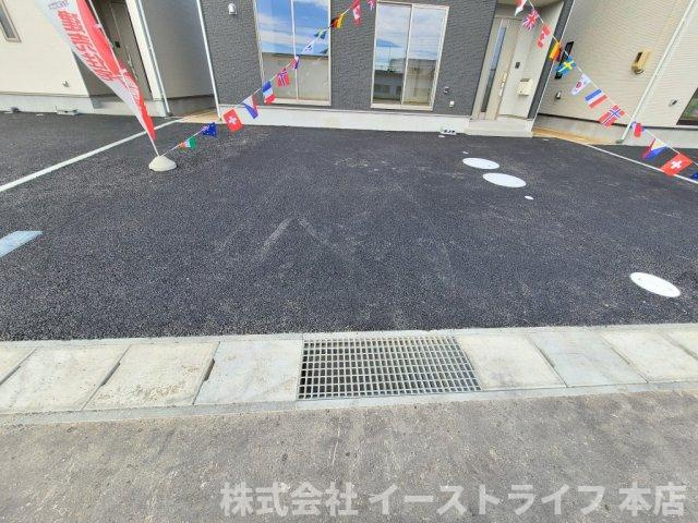 【新築戸建】　いわき市四倉町上仁井田第15の駐車場|3号棟のカースペースです。