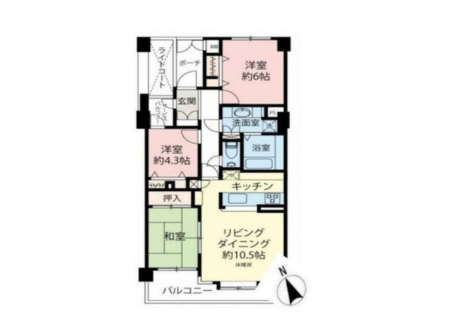 【間取り】 | 志木北野　(志木本店) | リビング床暖房完備で冬でも足元ポカポカ