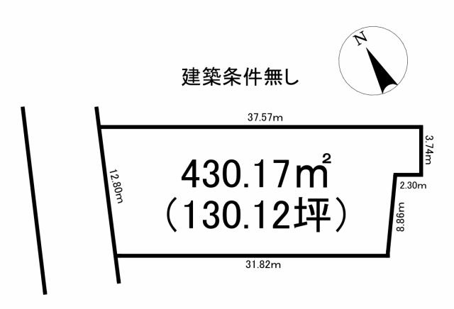 野洲市市三宅　売土地の土地図