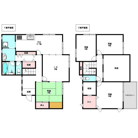 北六甲台1丁目戸建の間取り