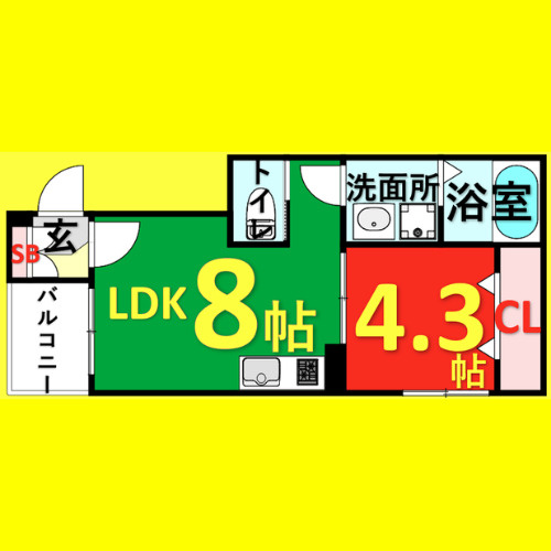 i-CUBE　名古屋市賃貸　仲介手数料無料の間取り