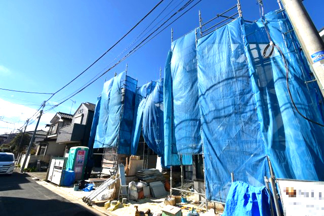下井草1丁目・新築戸建の前面道路含む現地写真