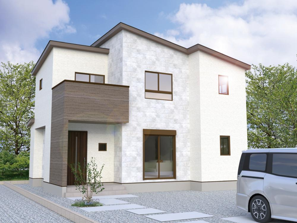 古河市上辺見　新築戸建13-1の外観パース