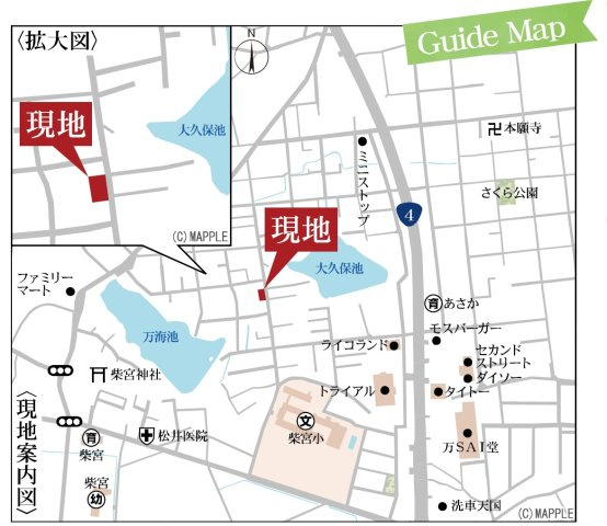新築戸建　郡山市安積荒井第11　Livele Garden　全2棟の地図