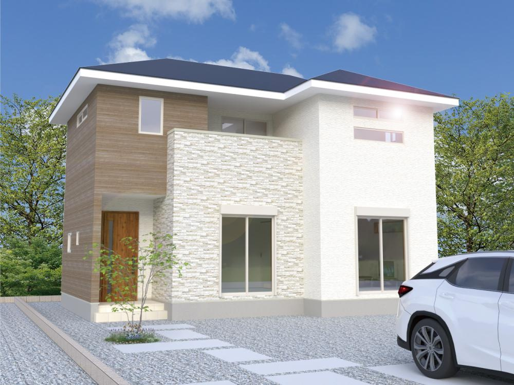 古河市上辺見　新築戸建13-2の外観パース