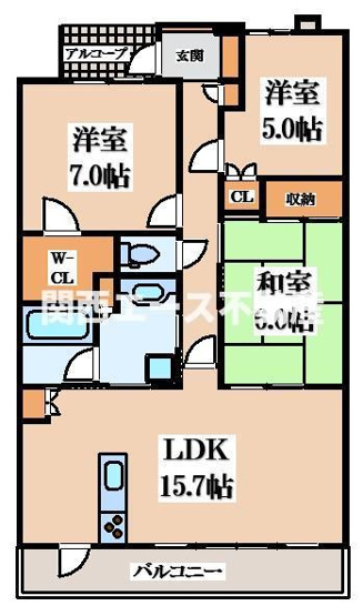 【間取り】 | ソルコート住道