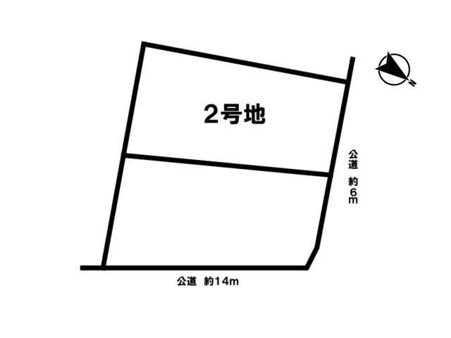 北谷町宮城　売土地　2号地の区画図