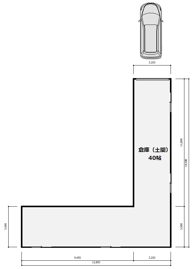 車尾Ｔ倉庫の間取り