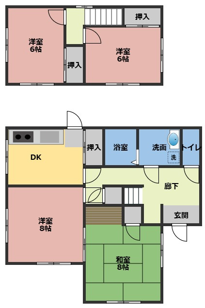 大谷町戸建ての間取り