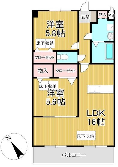 ルネス荒木一番館の間取り