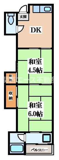 【間取り】 | 八戸ノ里文化Ⅱ