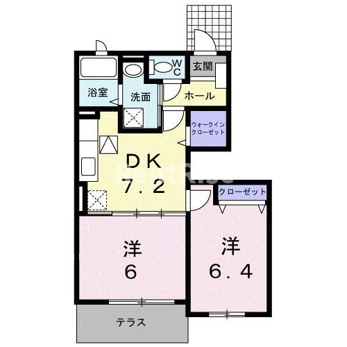 ミルテシェレ　Ｂの間取り|間取図