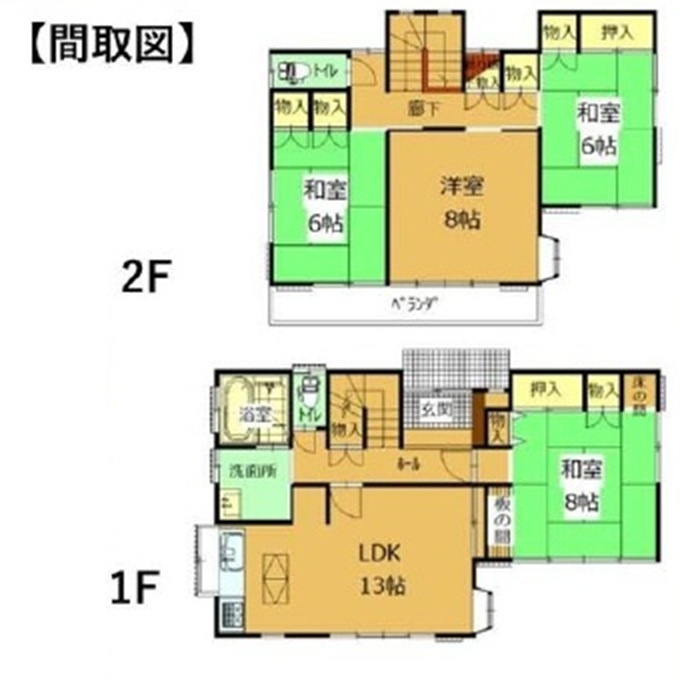 中古戸建　熊谷市別府2-94（リフォーム住宅）の間取り