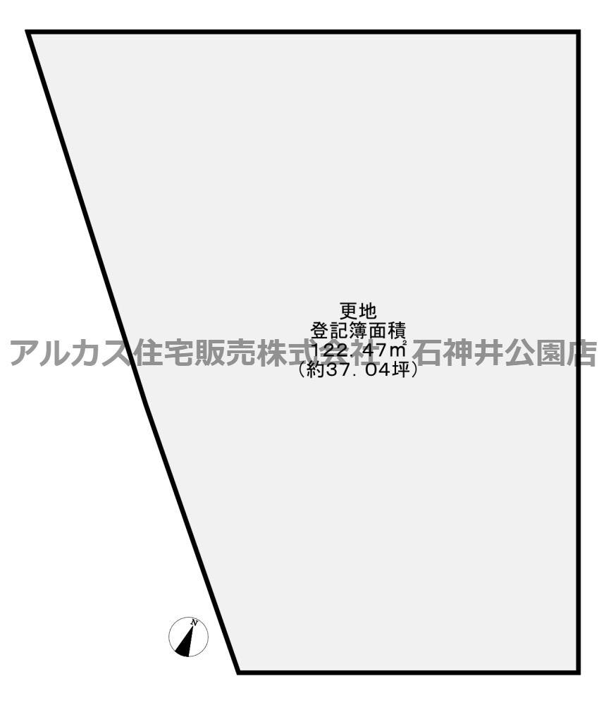 練馬区石神井町８丁目　土地　再建築不可　西武池袋線　石神井公園の区画図
