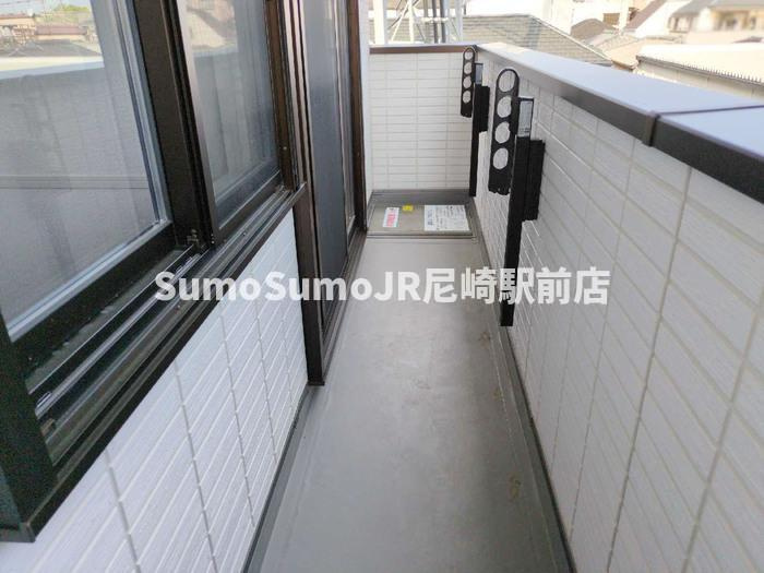 アグレアーブル立花のバルコニー|お洗濯にも便利なバルコニー付き