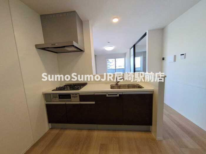 アグレアーブル立花のキッチン|コンパクトなキッチンで掃除もラクラク