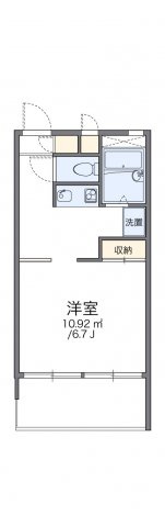 レオパレスレヴェルベールⅠの間取り