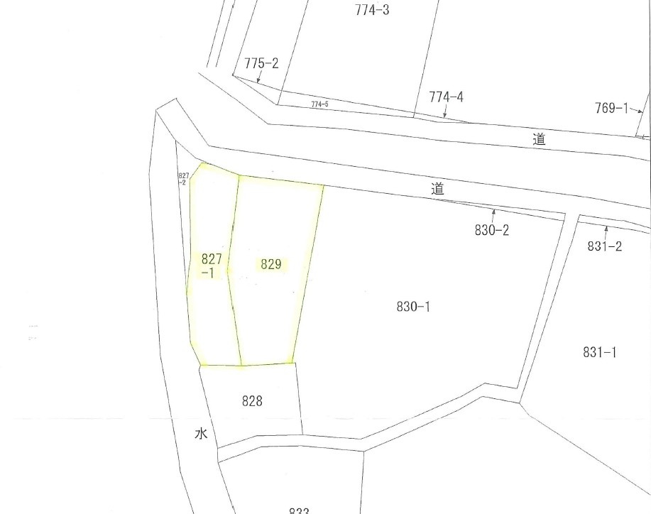 下野市上古山の土地図
