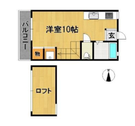 シティベール高良内B棟の間取り