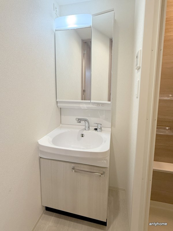 プレサンス四天王寺前夕陽ヶ丘ヴィリード　仲介手数料無料の洗面所