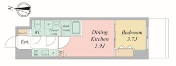 エスリードレジデンス大阪谷町ザ・マークスの間取り